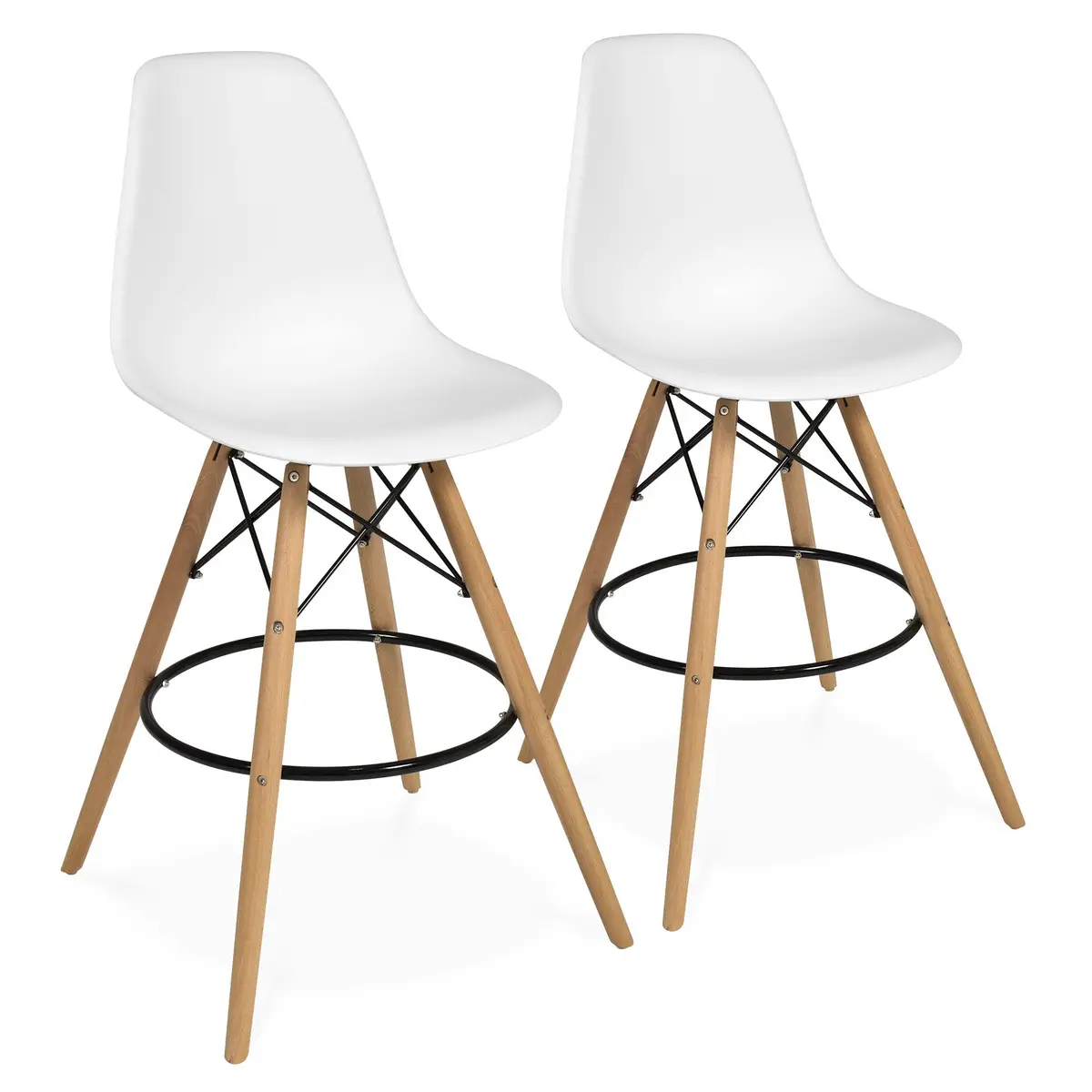 Set Of 2 Mid-Century Modern Counter Stools 1