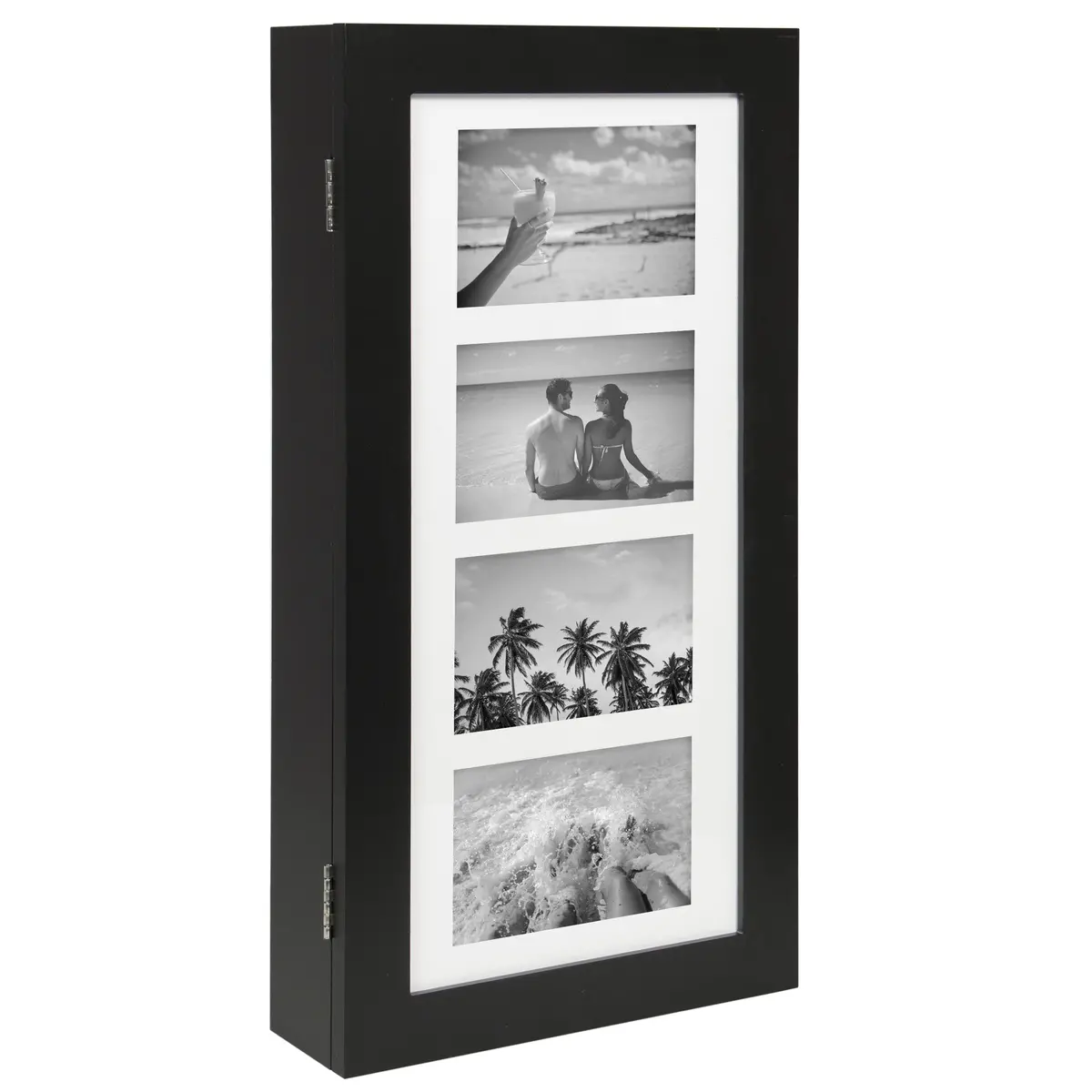 Wall Mount Jewelry Armoire Cabinet W/ 4 Picture Frames 1