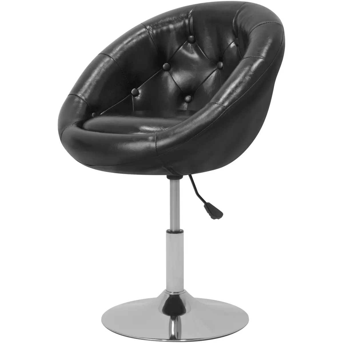 Adjustable Tufted Round Swivel Accent Chair 2