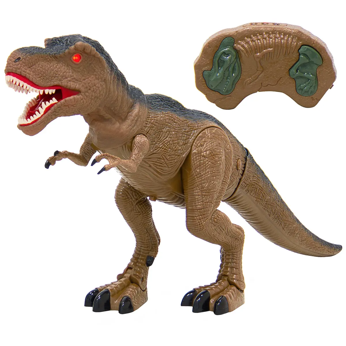 19In Kids Walking Rc Remote Control T-Rex Dinosaur Toy W/ Lights, Sounds 1