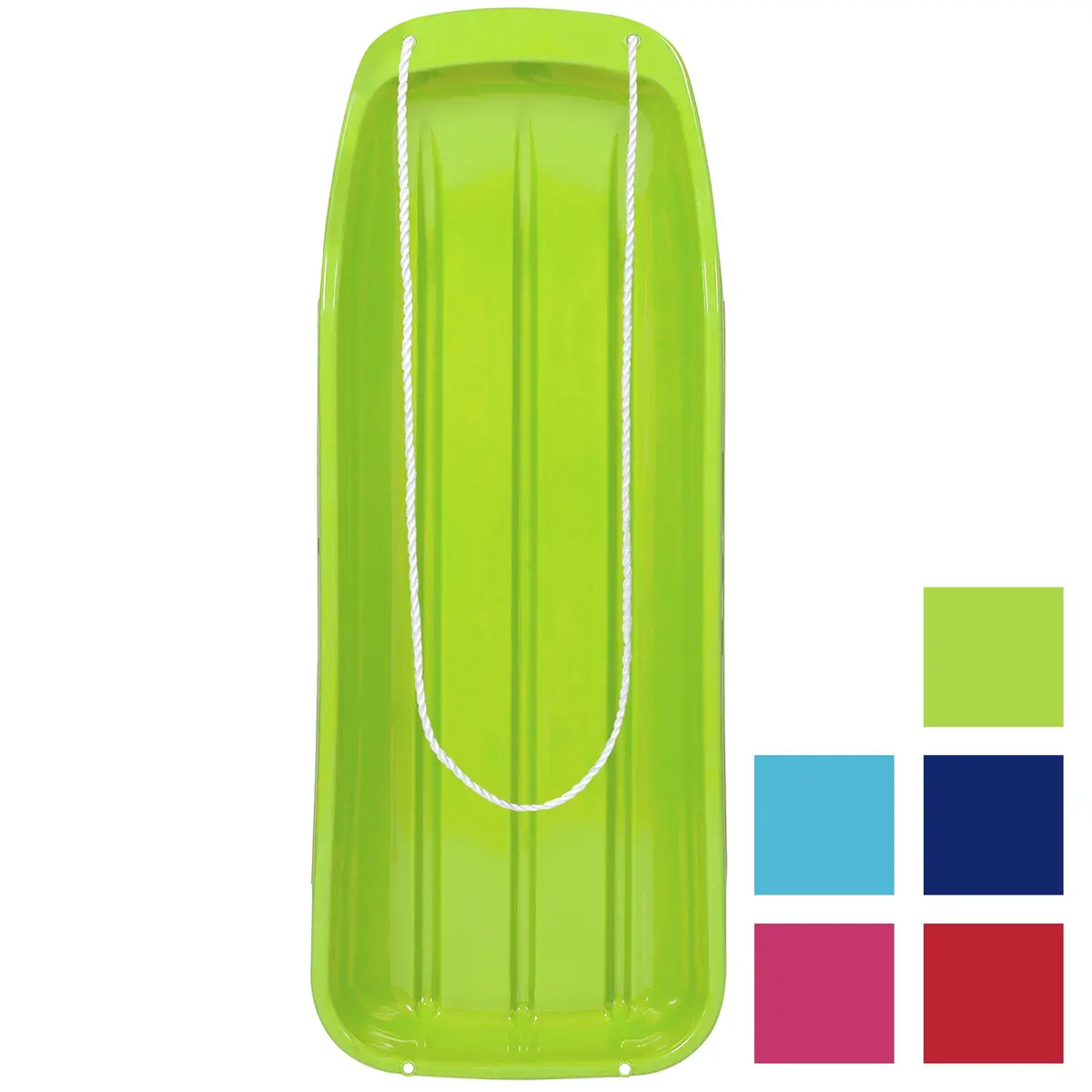 48In Kids Toboggan Snow Sled Board W/ Pull Rope, Curved Edges 4