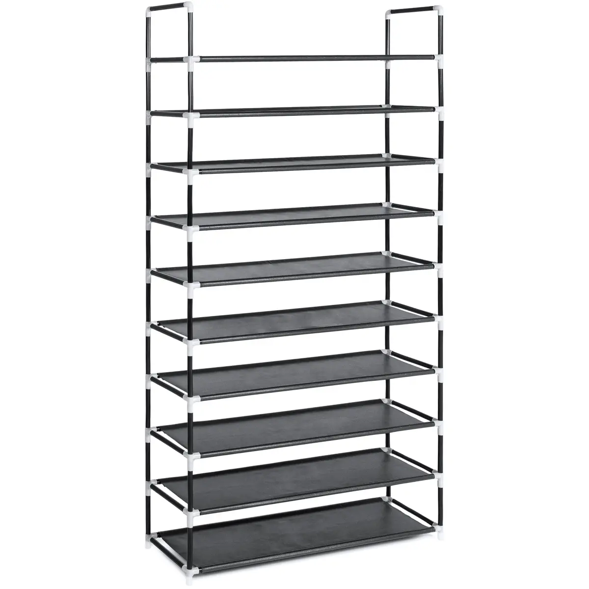 62.5In 10-Tier Shoe Rack Storage Tower W/ Adjustable Shelves 1