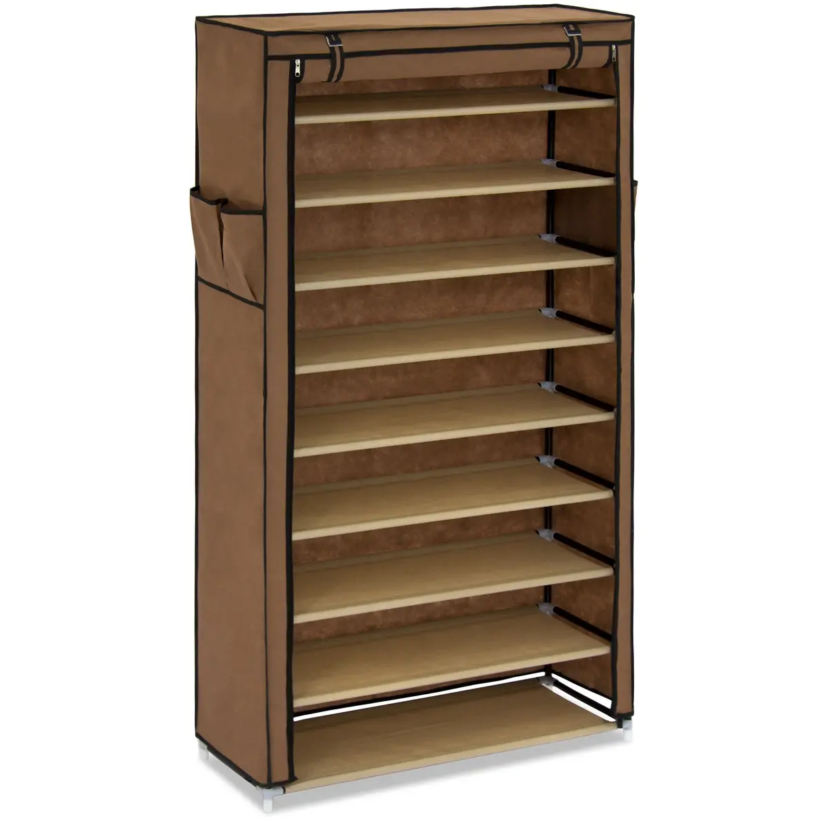 10-Tier Shoe Rack Storage Organizer W/ Cover 1