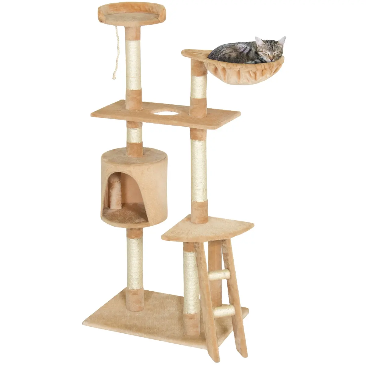 59" Pet Play House Cat Tree Scratcher Condo Furniture 1