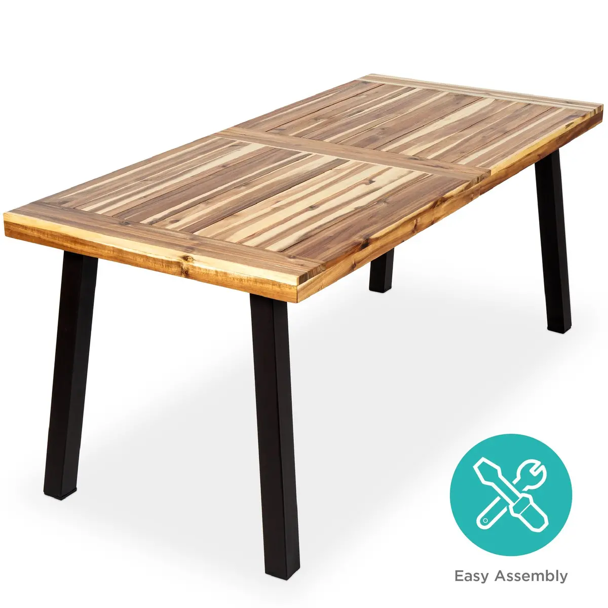 6-Person Indoor Outdoor Acacia Wood Dining Table 1
