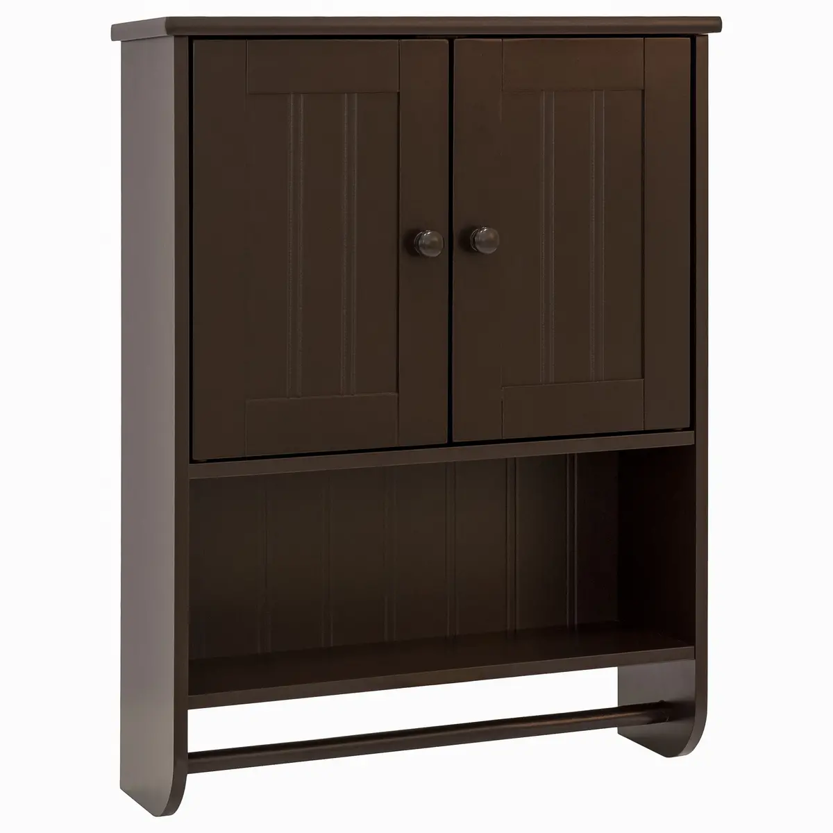 Bathroom Wall Storage Organization Cabinet W/ Double Doors, Towel Bar 1