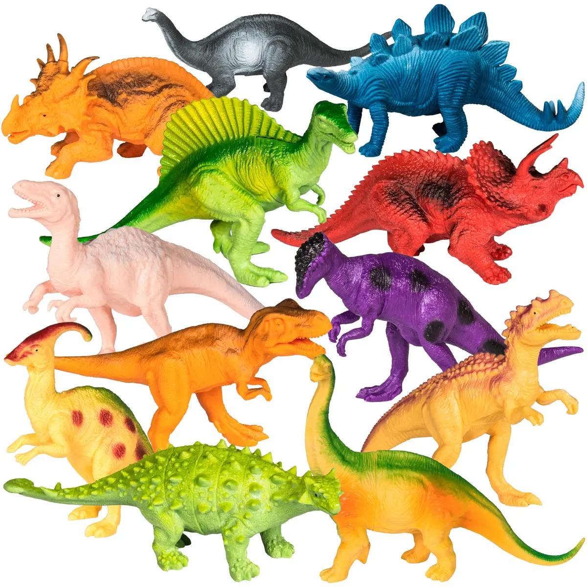 12-Pack Kids Dinosaur Toy Figure Play Set 1