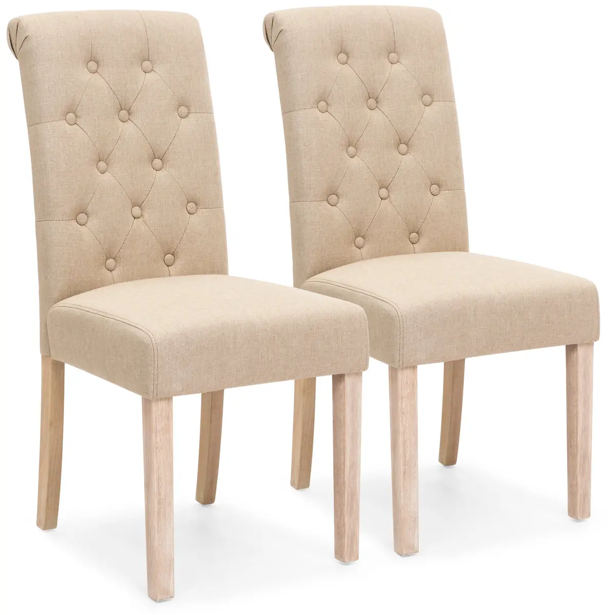 Set Of 2 Tufted Parsons Dining Chairs 1
