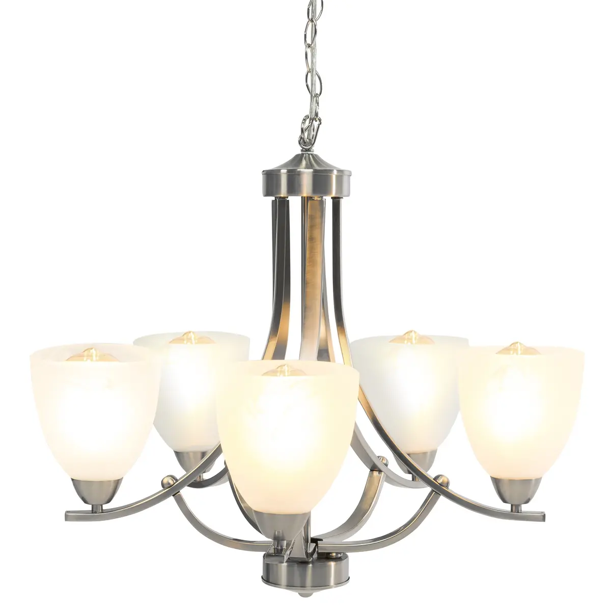 5-Light Chandelier - Brushed Nickel 1