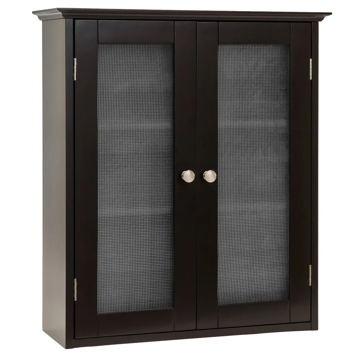 Bathroom Wall Storage Medicine Cabinet W/ Tempered Glass Double Doors 1