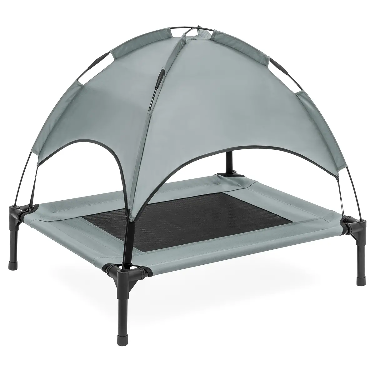 30In Raised Cooling Dog Bed W/ Removable Canopy 1