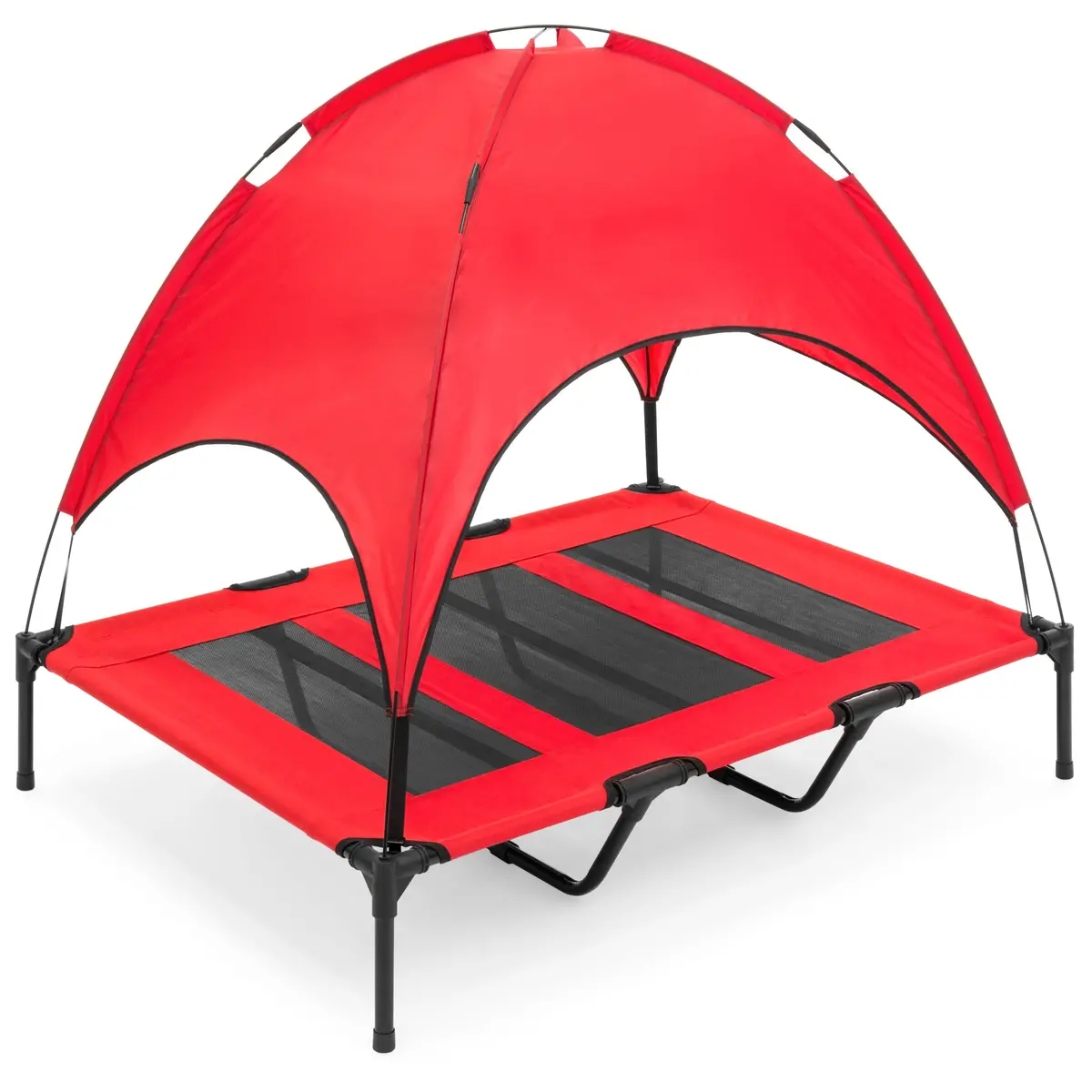 48In Outdoor Raised Cooling Pet Dog Bed W/ Canopy, Travel Bag 2