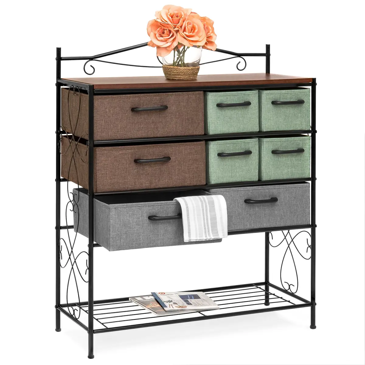8-Drawer Metal Storage Chest - Multicolor 1