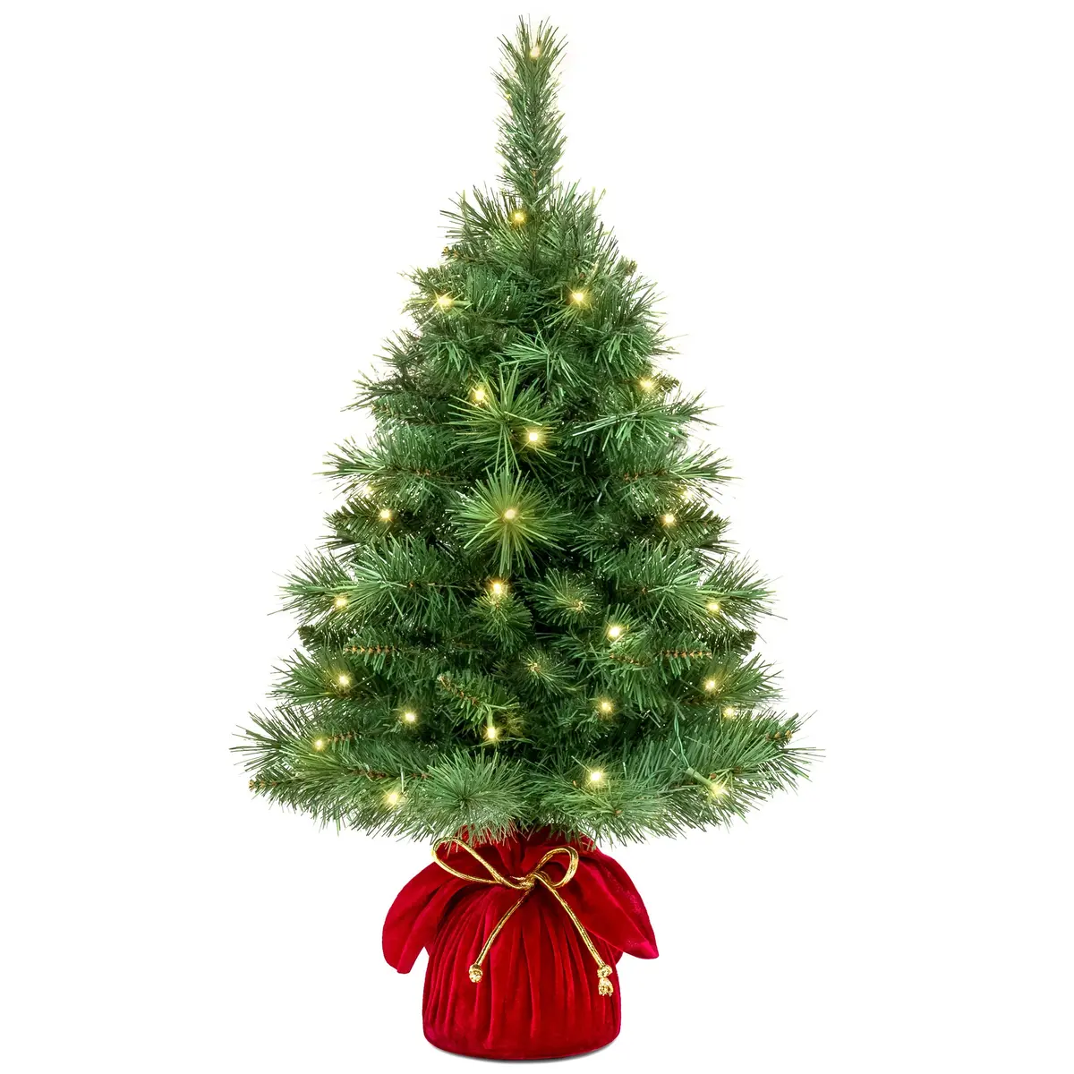 26In Pre-Lit Tabletop Christmas Tree W/ 35 Warm White Lights 1