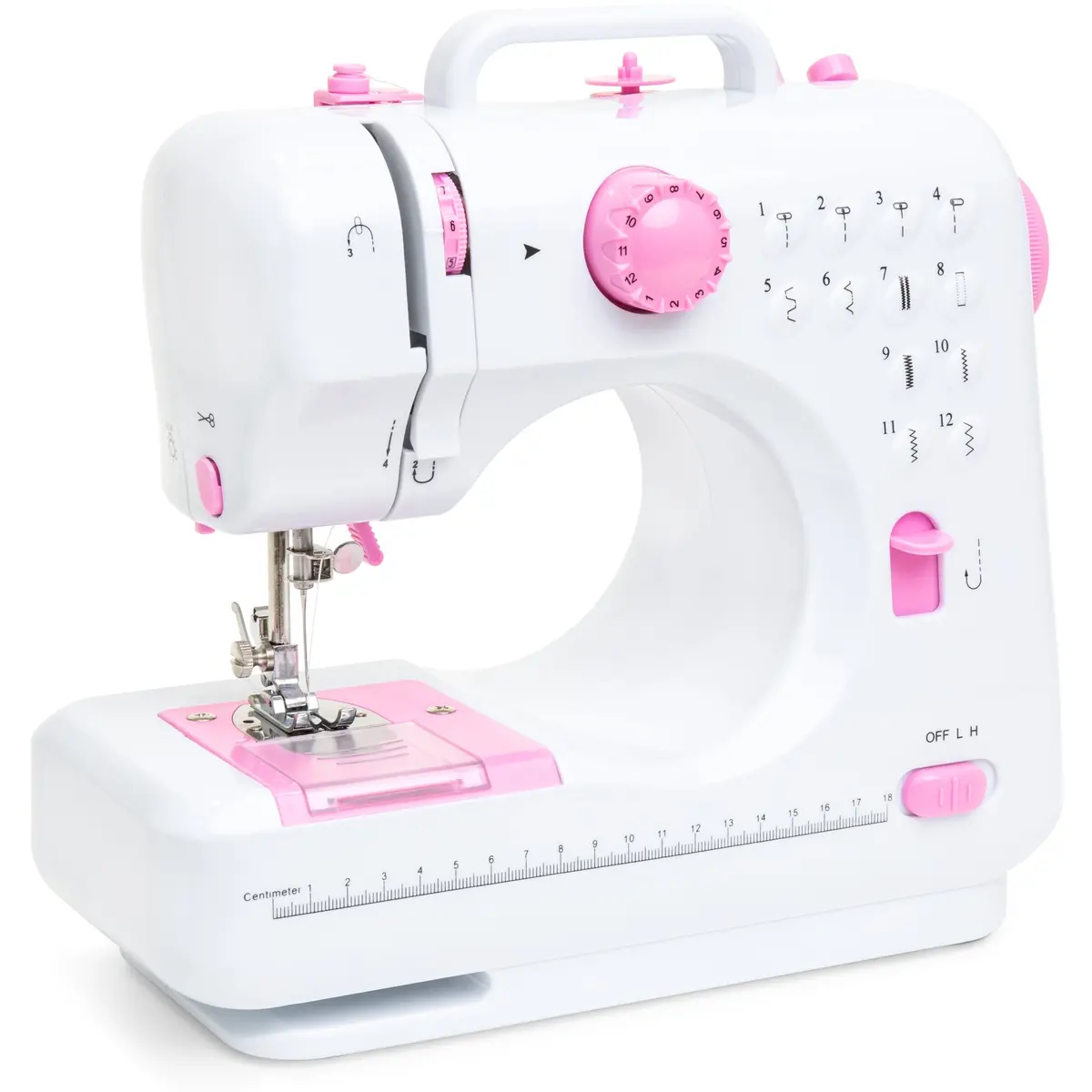 6V Compact Foot Pedal Sewing Machine W/ 12 Stitch Patterns 1