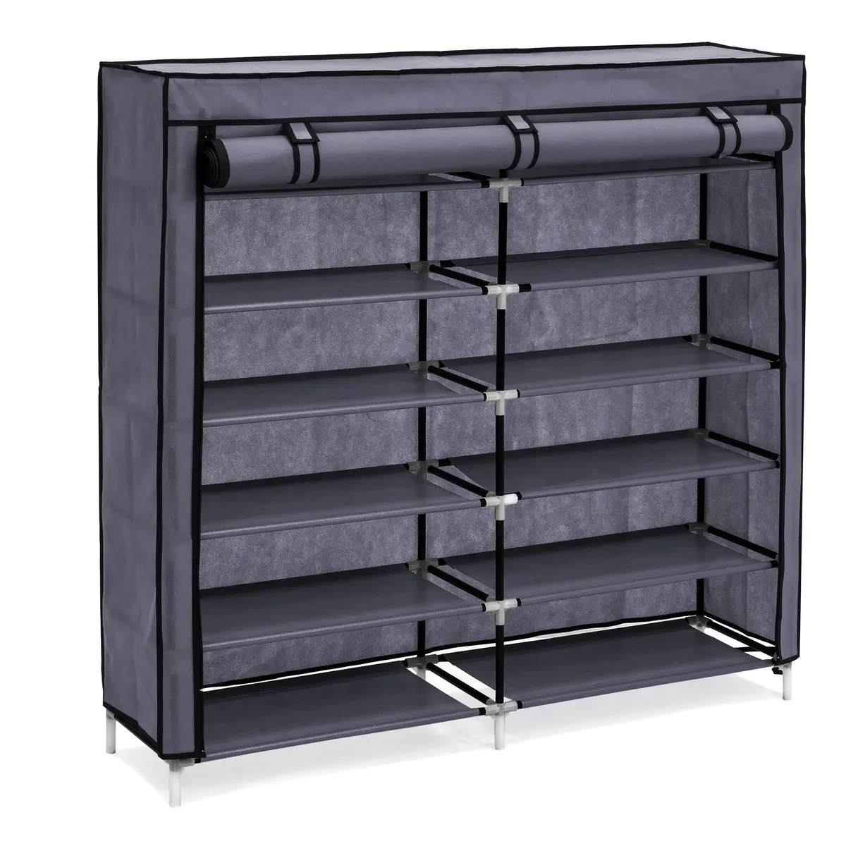 6-Tier Portable Shoe Rack Closet W/ Fabric Cover 5