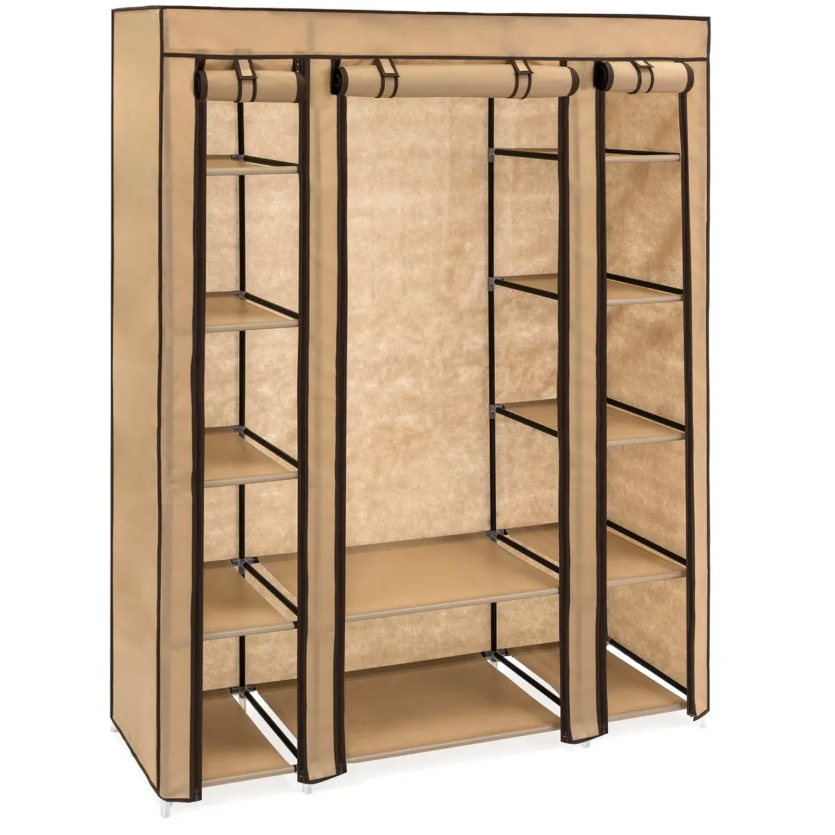 12-Shelf Portable Fabric Closet W/ Cover 3