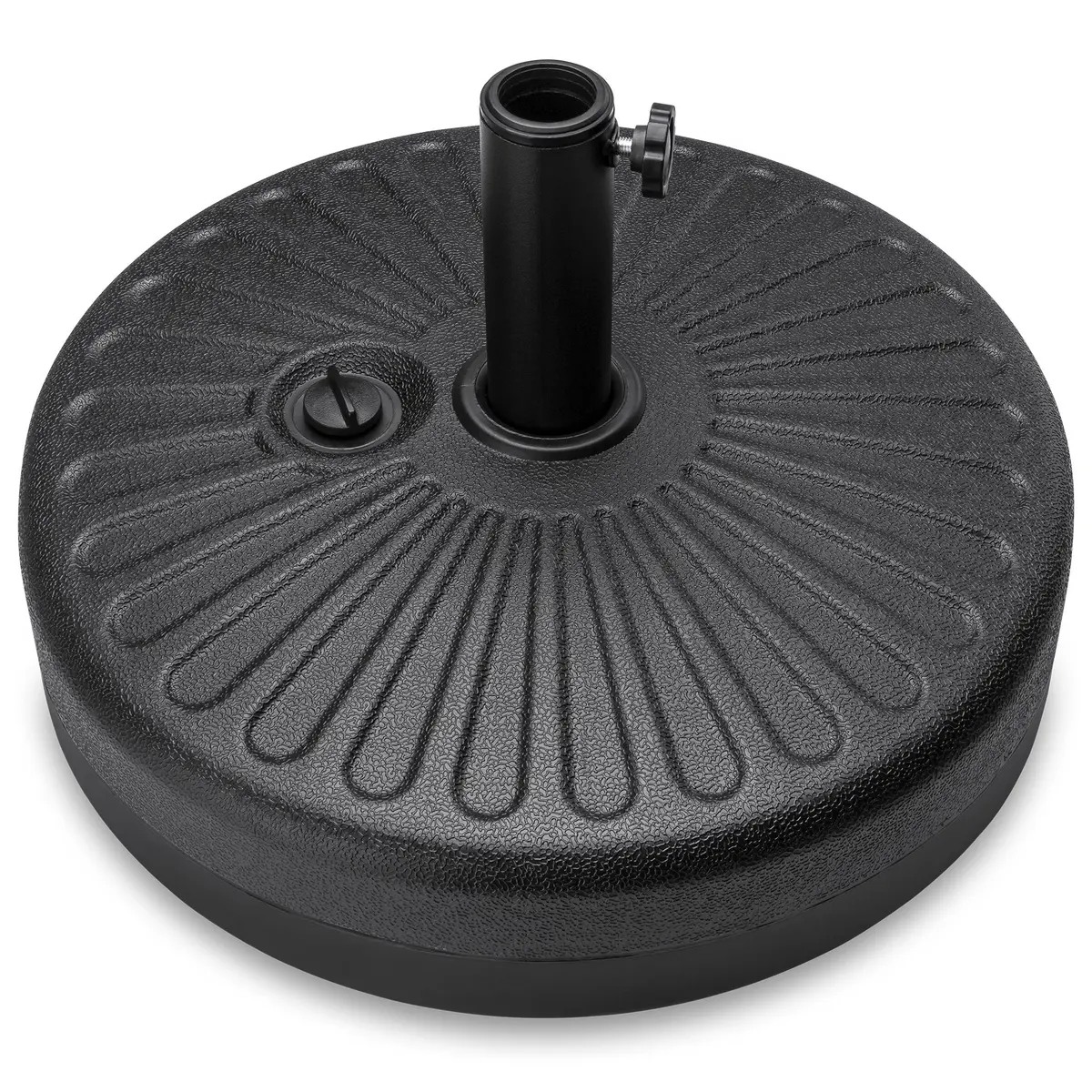 Plastic Patio Umbrella Base Pole Holder Accessory W/ Adjustable Knob 1