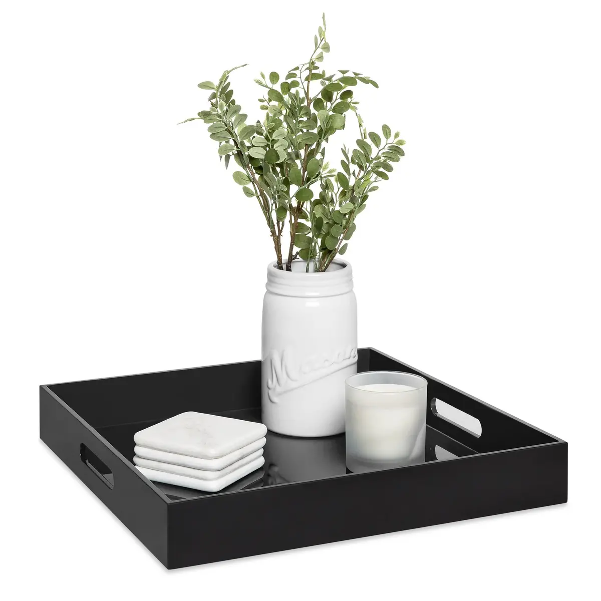 16X16in Decorative Catch-All Valet Serving Tray 1
