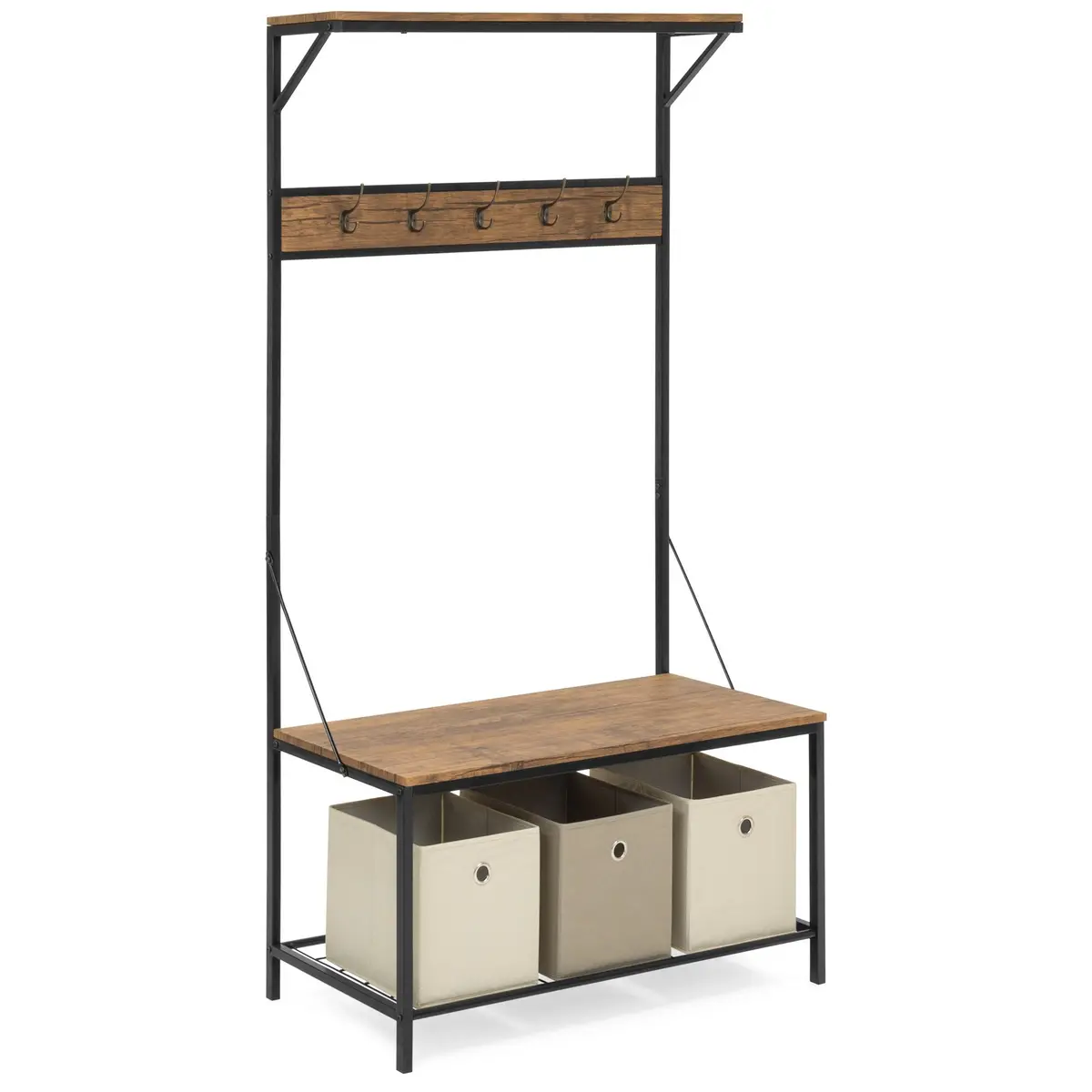 71X39in 3-Shelf Hall Accent Tree Storage Rack 1