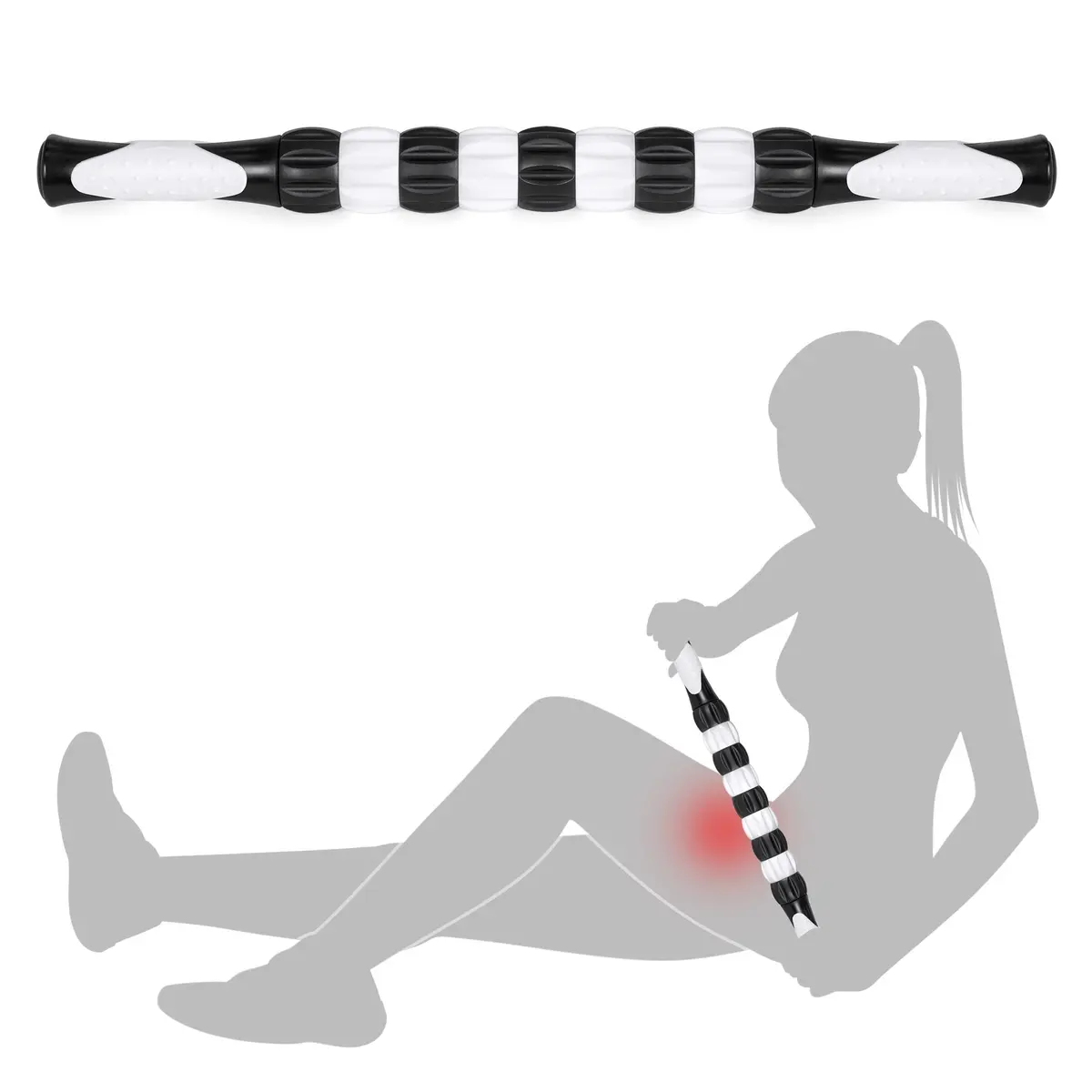 Massage Roller Stick For Muscle Soreness, Pressure, Stretching - Multi 1