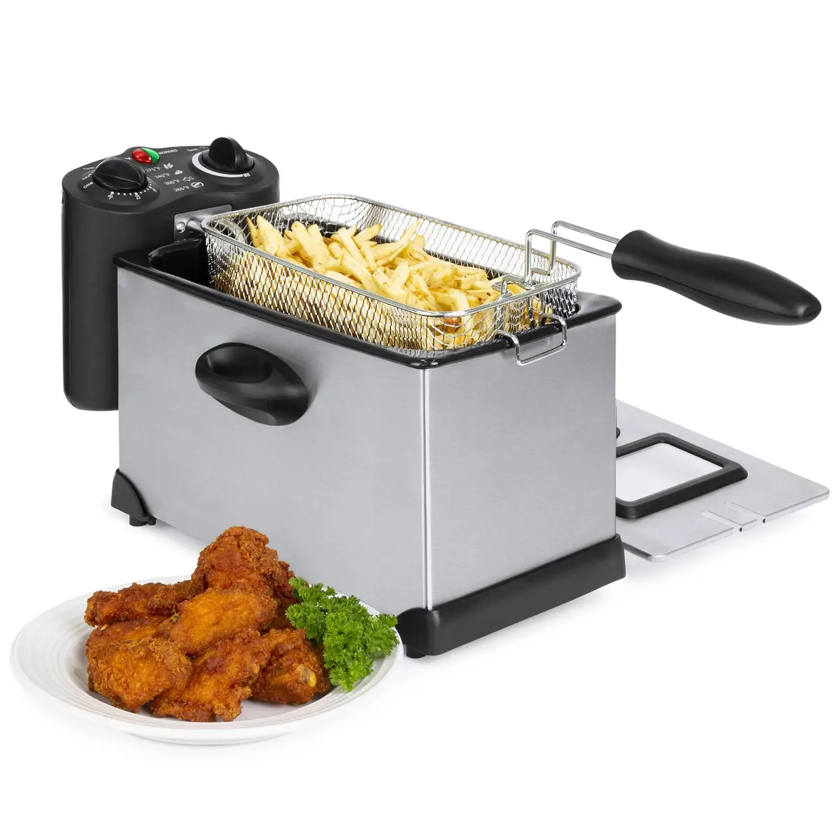 6-Piece 1700W 3L Stainless Steel Deep Fryer 1