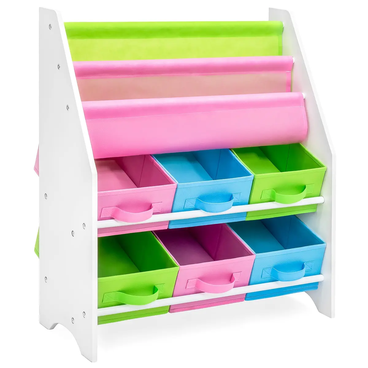 Kids Toy And Book Storage Organizer Shelf Rack W/ 6 Bins 1
