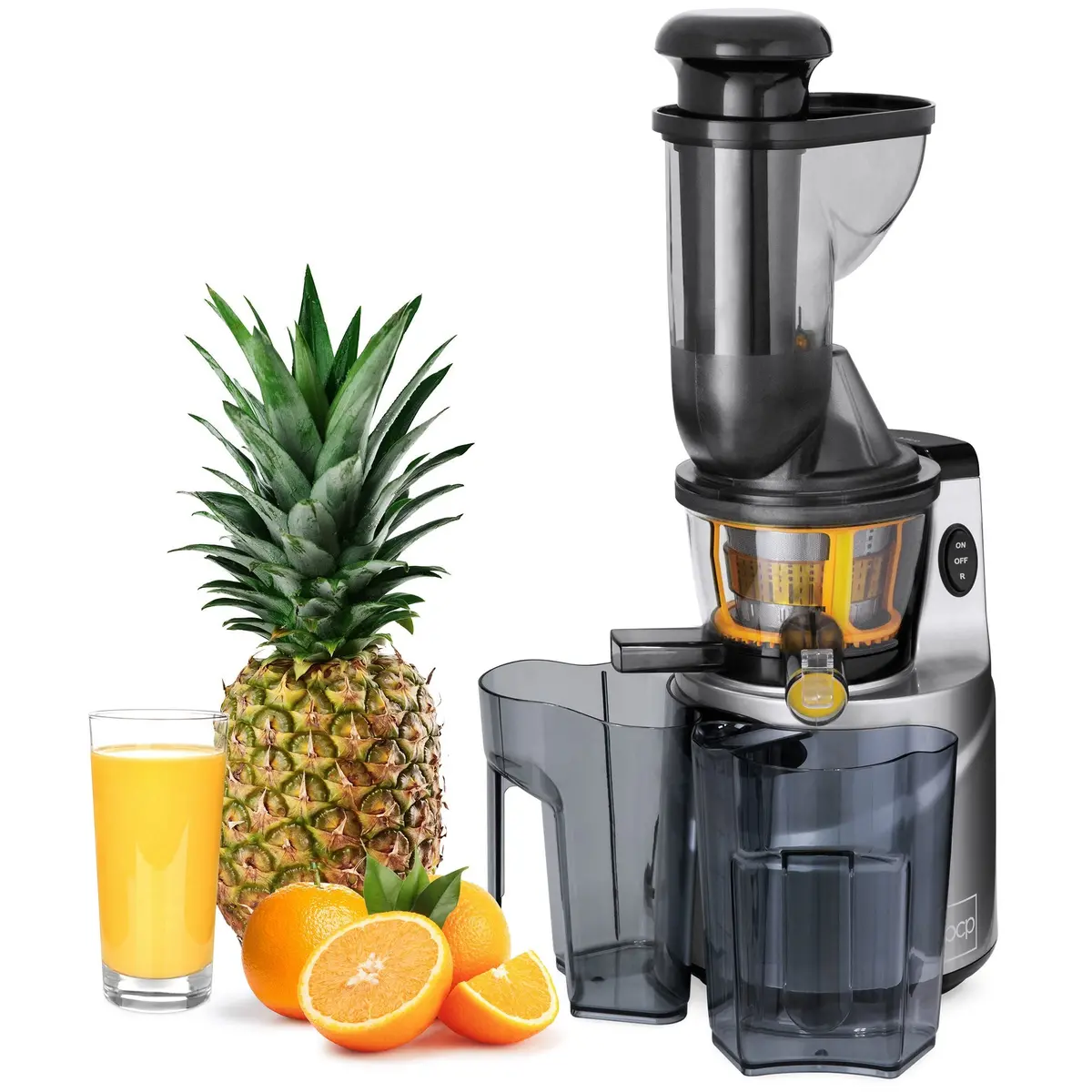 150W 60Rpm Fruit Vegetable Cold Press Juicer Extractor W/ 3In Chute, Jug 1