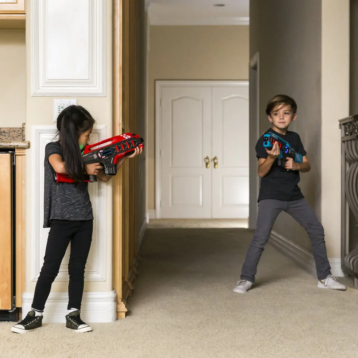 Set Of 2 Kids Infrared Blaster Laser Tag Toys W/ Life Tracker 1