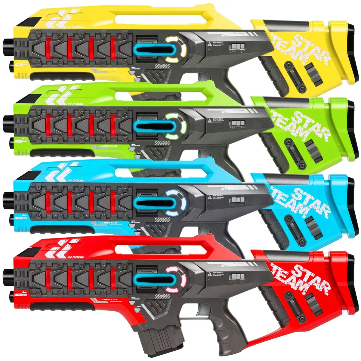 Set Of 4 Kids Infrared Blaster Laser Tag Toys W/ Life Tracker 1