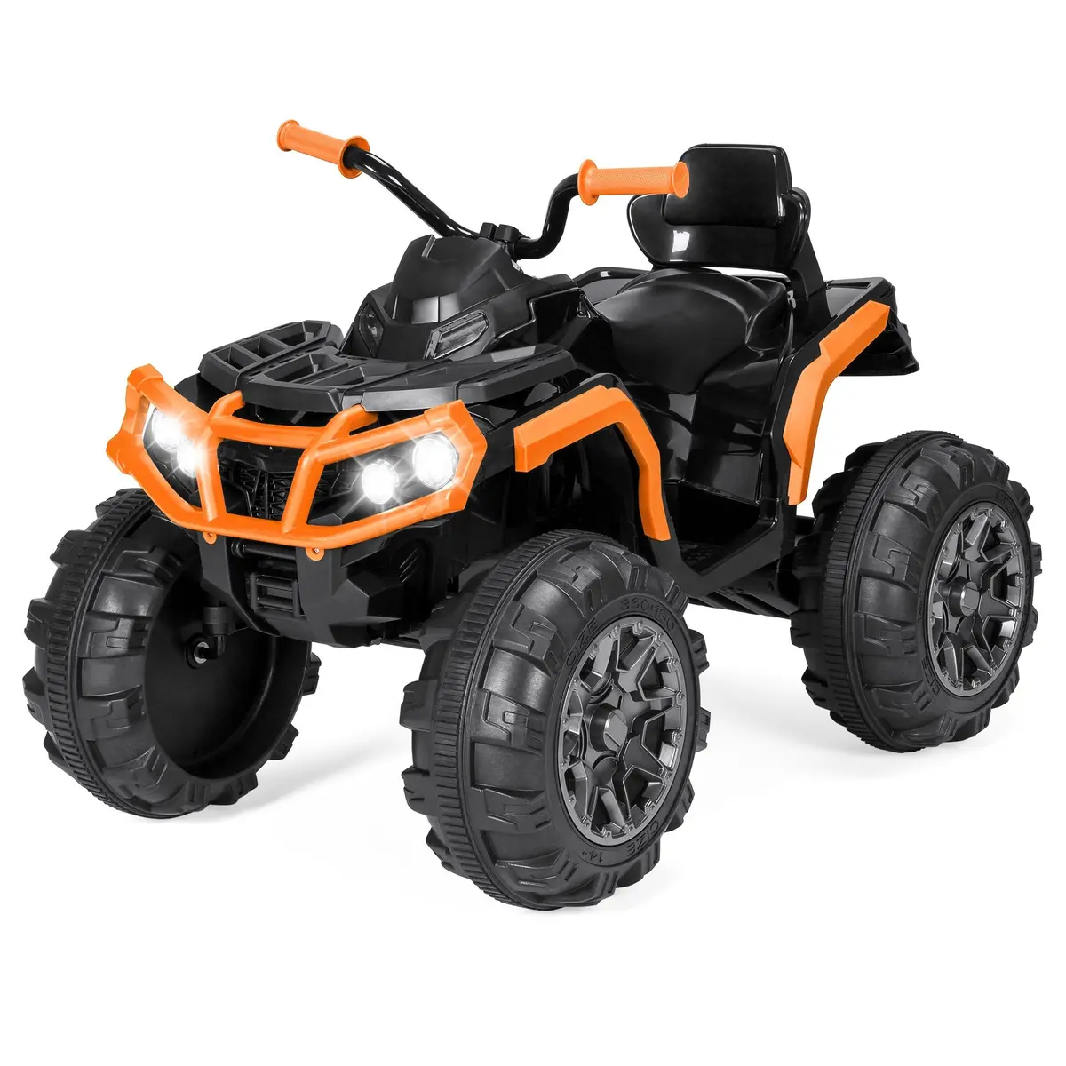 12V Kids 4-Wheel Atv Ride-On Car W/ 3.7Mph Max, Lights, Aux Jack 3