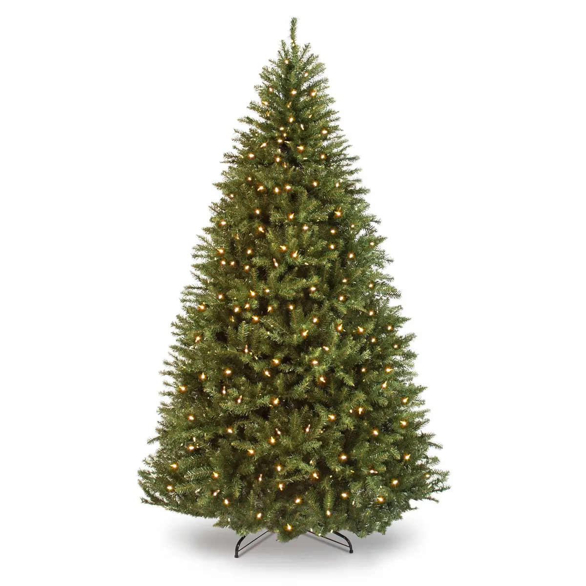 Pre-Lit Hinged Douglas Artificial Christmas Tree W/ Stand 1