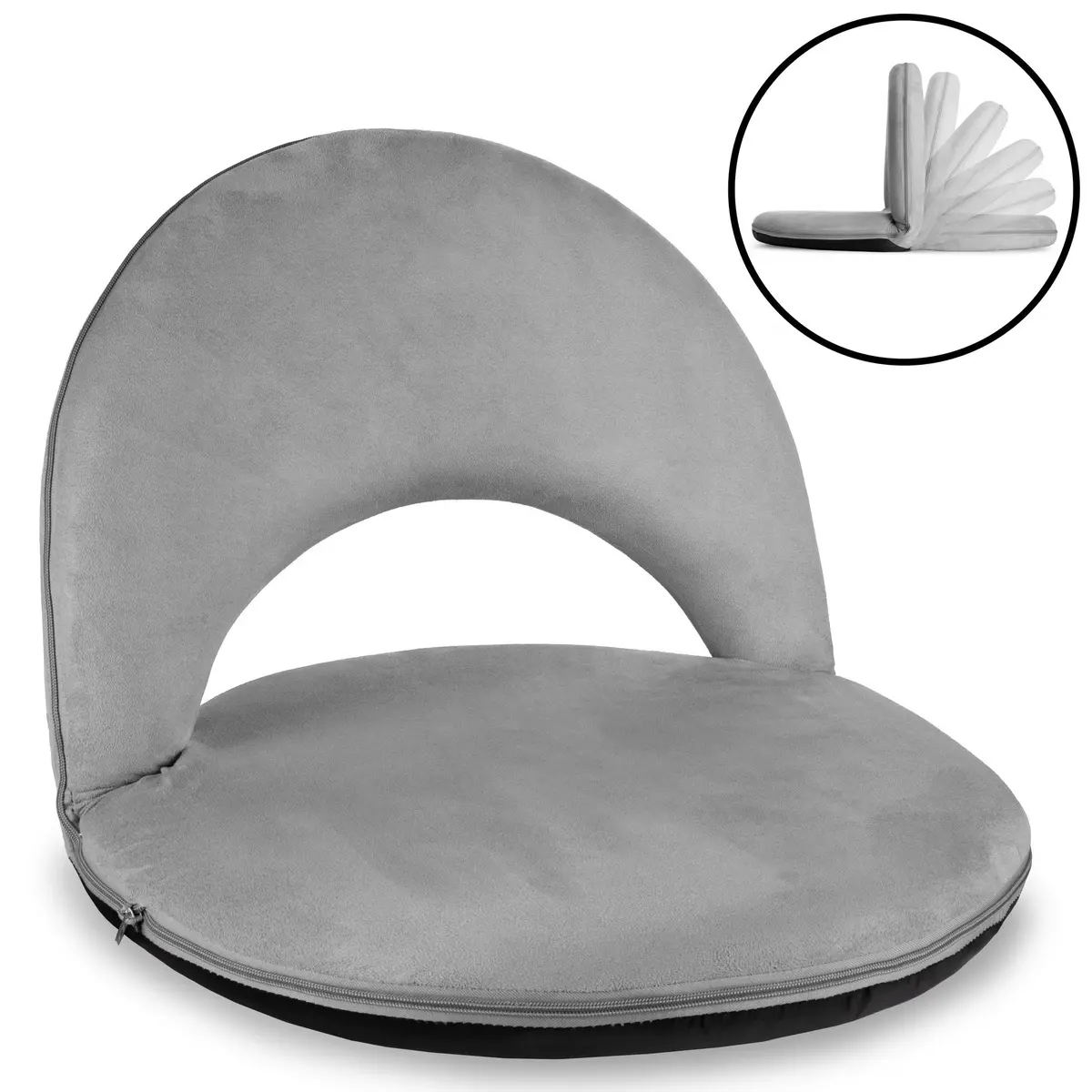 Multipurpose Adjustable Floor Chair W/ Microfiber Machine Washable Cover 1