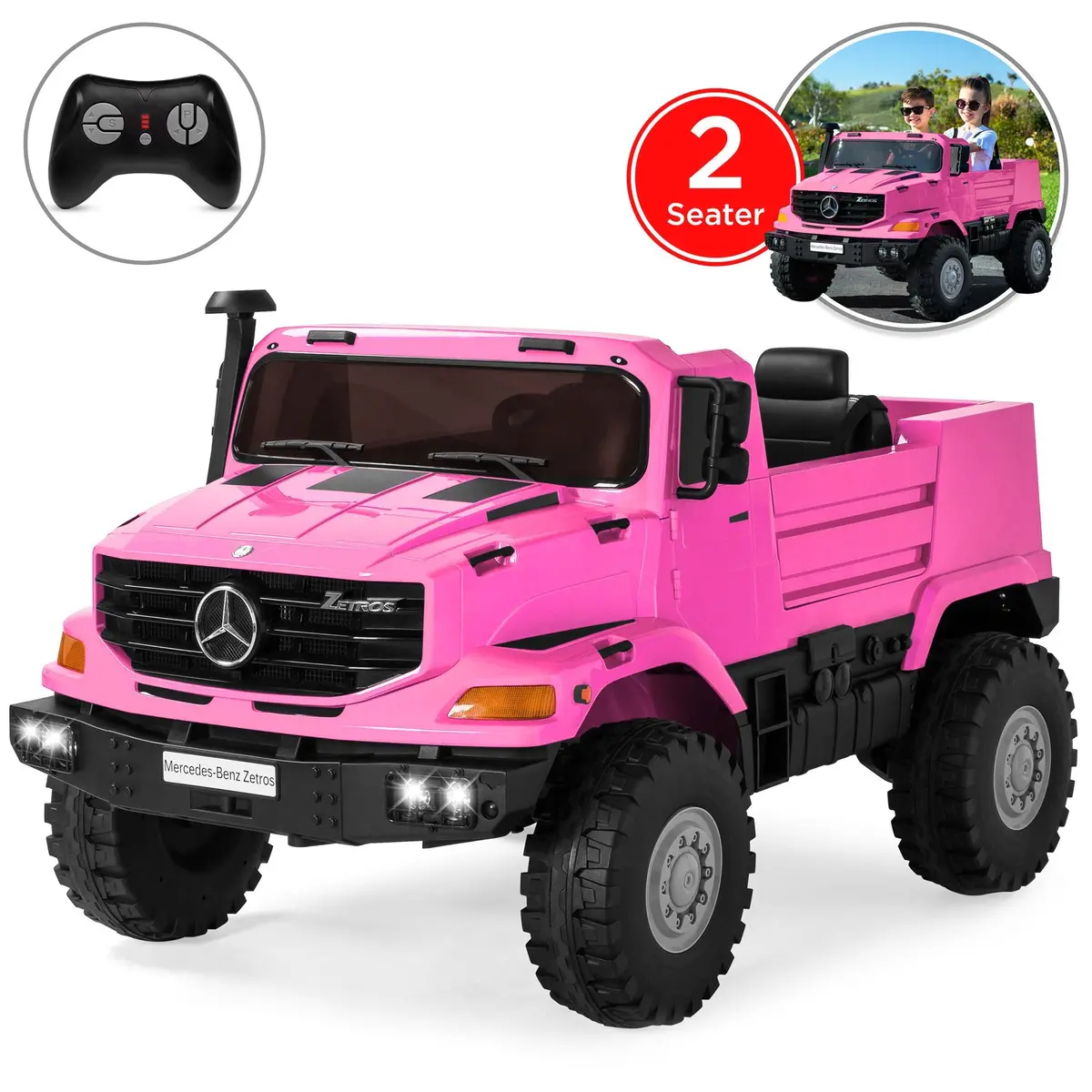 Kids 24V 2-Seater Mercedes-Benz Ride-On Suv Truck W/ Remote Control 4