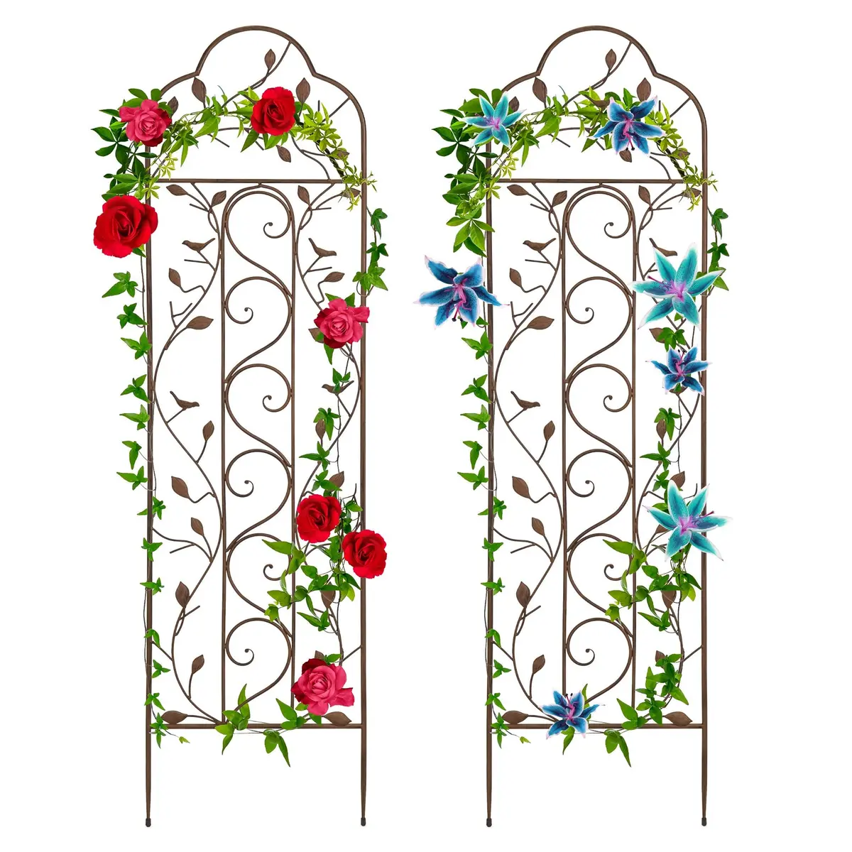 Set Of Two Iron Arched Garden Trellis 1