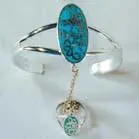 Oval Unicorn Cuff Slave Bracelet With Ring On Chain 1