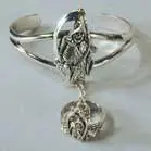 Grim Reaper Slave Bracelet With Ring On Chain 1
