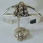 Pile Of Skulls Slave Bracelet With Ring On Chian 1