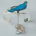 Bird Cuff Slave Bracelet With Ring On Chain 1