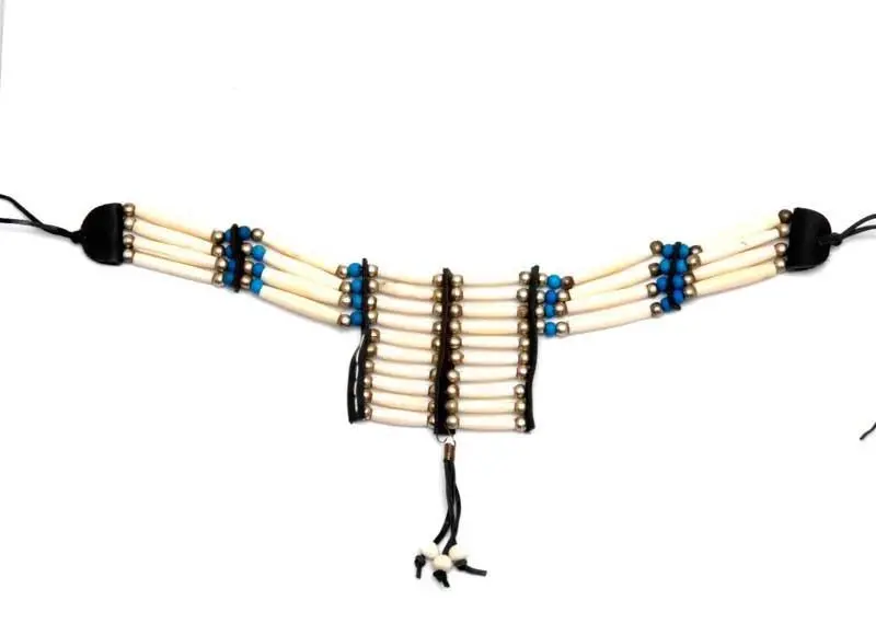 Small Indian Style Buffalo Bone Breast Chest Plate 6