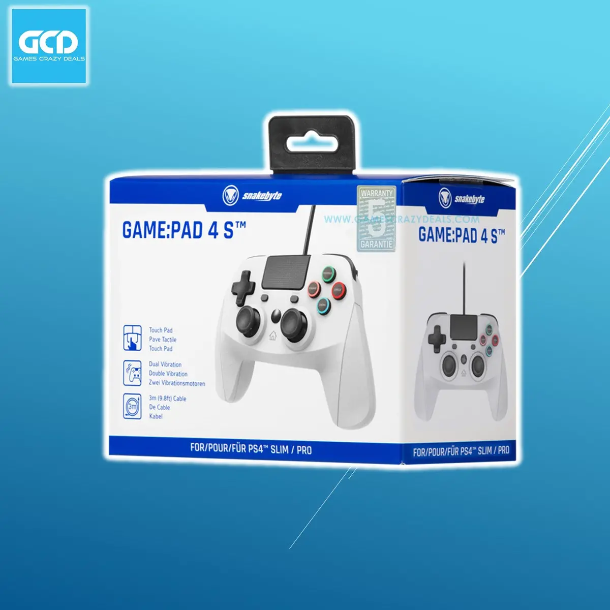 Snakebyte Wired Gamepad For Ps4 1