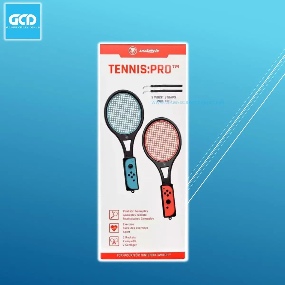 Snakebyte Tennis Racket Attachment For Nintendo Switch 1