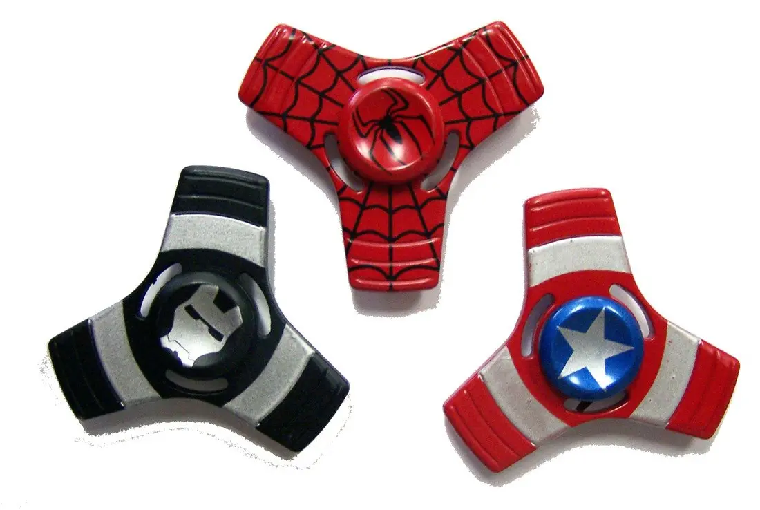 Super Hero Metal Assorted Color Finger Fidget Hand Flip Spinners 1