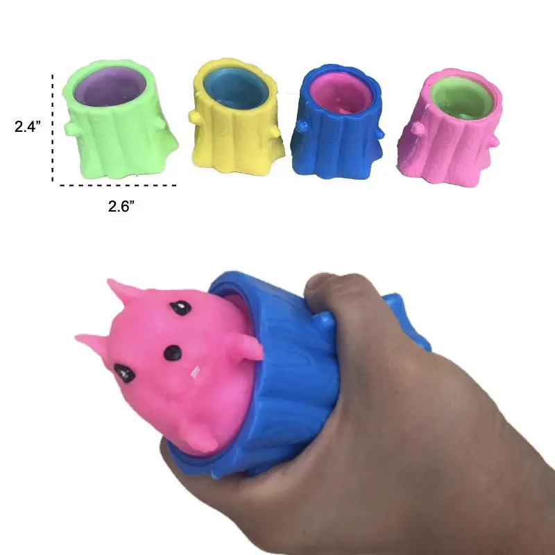 Pop Out Squirrel In Stump Toy (Sold By The Piece Or Dozen) 1