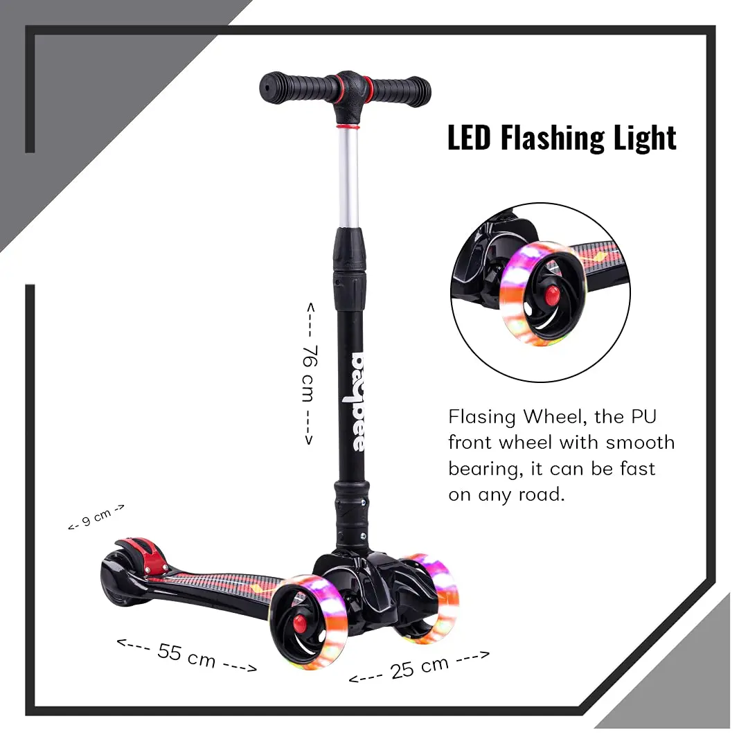 St4 Flash Skate Runner Scooter For Kids, 3 Wheel Kids Scooter, Smart Kick Scooter 4