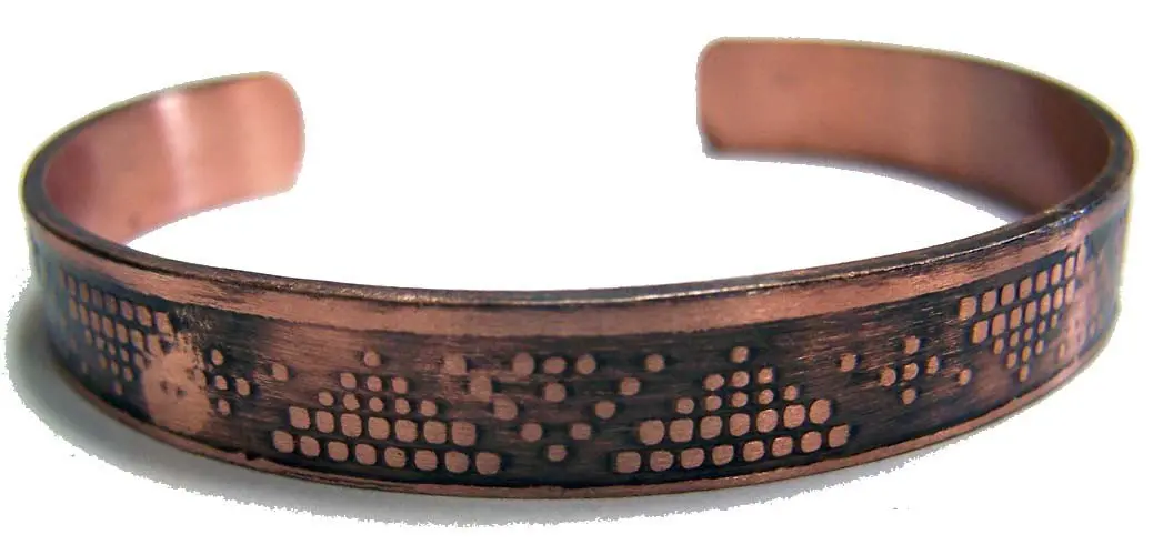 Pure Copper 22 Gram Native Style #S Cuff Bracelet 1
