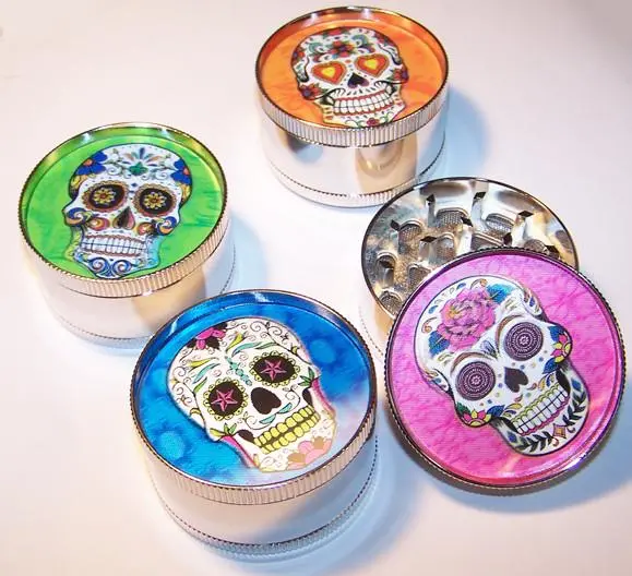 Sugar Skull 3D Tobacco Grinders 1