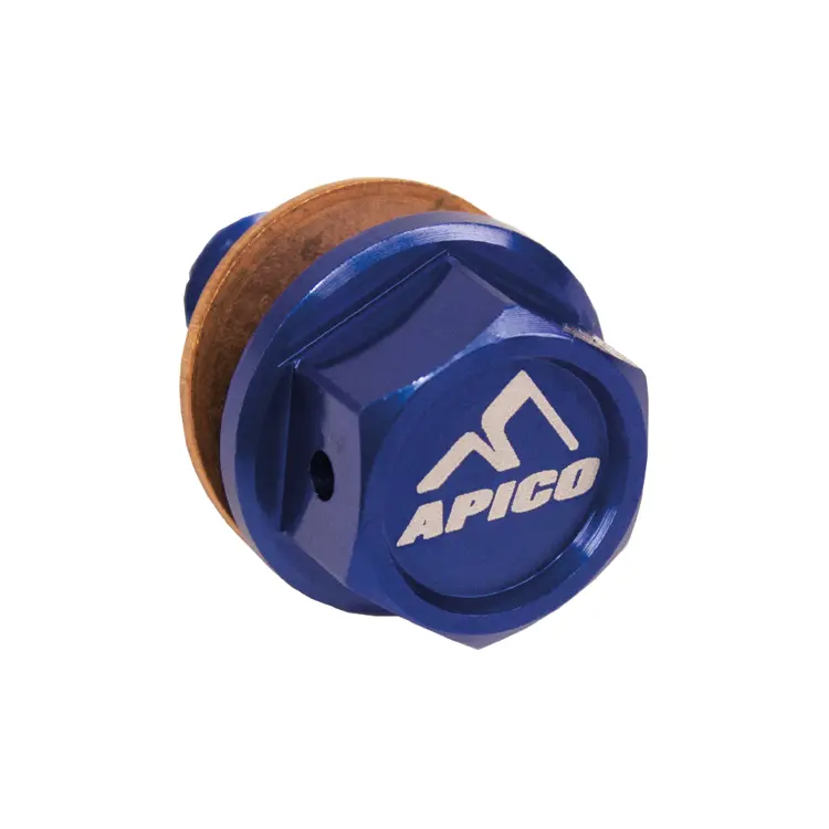 Apico Magnetic Sump Drain Bolt M8 X 16Mm X 1.5P Kawasaki Blue 1
