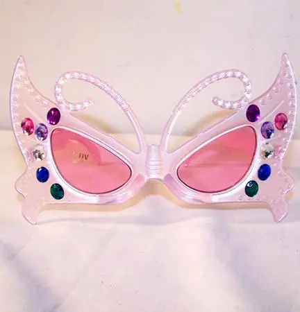 Butterfly With Jewels Party Glasses 1