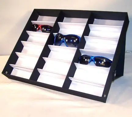 18 Pair Horizontal Standup Covered Sunglass Tray 1